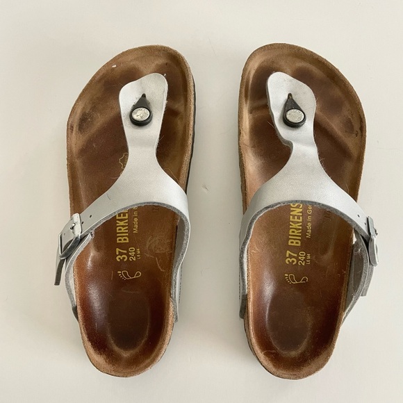 Birkenstock Gizeh Silver size 37 - Picture 1 of 3